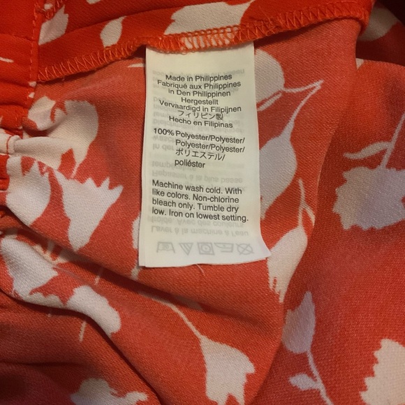 J. Crew Bright red and white floral print Skirt - Picture 4 of 6